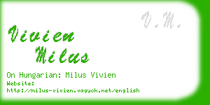 vivien milus business card